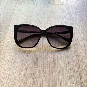 quay australia ever after matte black oversized cat eye sunglasses eyewear NEW